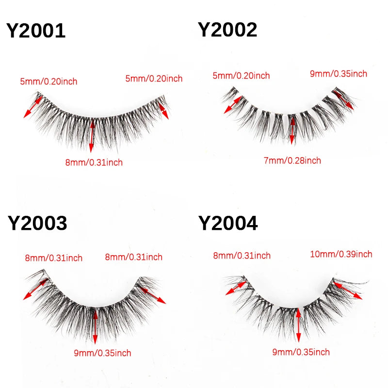 Natural Short False Mink Lashes 3/5/10 Pairs Extensions Eye Hair False Eyelashes 3D Faux Cils Soft Fluffy Eye Lashes for Beauty