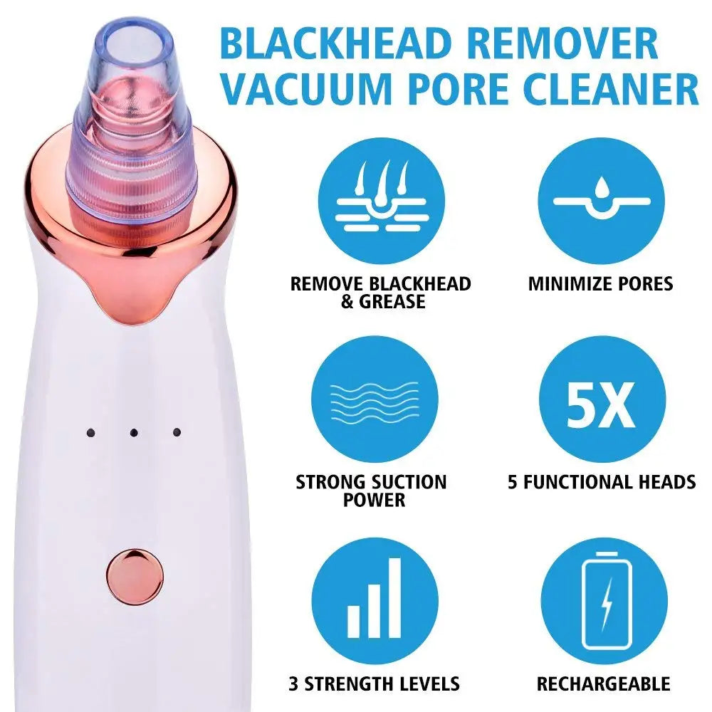 Facial Blackhead Remover Pore Acne Pimple Removal Face Nose Cleaner Vacuum Suction Facial Diamond Beauty Clean Skin Oil Dirty